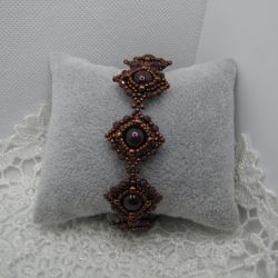 Bransoletka z granatu i koralików
