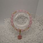 Bransoletka z różowym kwarcem 01 - 