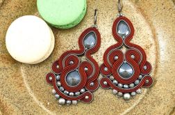 Jesienne, duże kolczyki sutasz/soutache