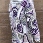 Szary cardigan freeform crochet - 