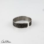 Piasek - srebrna obrączka (1900-40) - Srebrny pierścionek