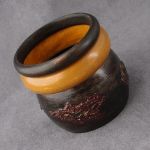 Drewniane bransoletki Jesienny Bakłażan - 