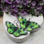 Kolczyki motyle - zielone - kolczyki motyle zielone