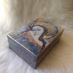 szkatułka z niebieskim aniołem spokoju