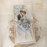 Kartka ślubna pamiątka "Hydrangea3" GOTOWA - 