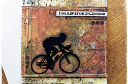 Rowerzysta - kartka urodzinowa