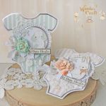 Kartka body na chrzest "LittleOneMint"GOTOWA - 
