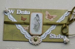Kopertówka z okazji ślubu ' oliwkowe retro'