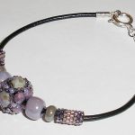 fiolety i szarości z plecioną kulką - 