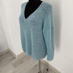 Lekki sweter oversize (alpaka z jedwabiem) - lekki sweter