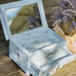 Toaletka z lusterkiem, motyw lawendy,  shabby chic,  prezent - 