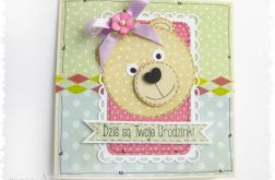 Kartka urodzinowa z misiem