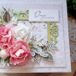 Kartka z zieloną ramką