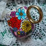 Ręcznie malowany porcelanowy kubek FUTURE - upominek dla córki