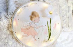 Podświetlany obrazek z aniołem dla dziewczynki