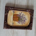 Postarzony obrazek z lawendą  - Handmade obrazek na ścianę