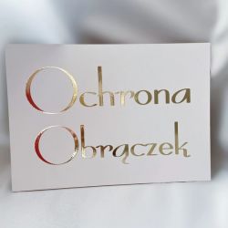 Ochrona obrączek tabliczka weselna dla dzieci