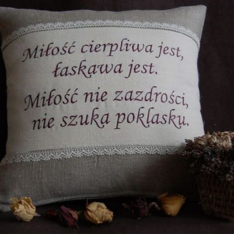 Poduszka "Rustykalna miłość"