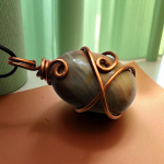 Wisior z Jaspisu Morskiego "Szept Oceanów" - Wyrazisty wisiorek z jaspisu morskiego