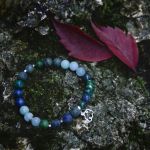 Azuryt, bransoletka z chmurką. Srebro. - 