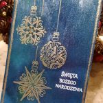 Karta świąteczna bożonarodzeniowa KH221120 - Kartka z bombkami