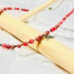 Naszyjnik z naturalnego Rodochrozytu i Jadeitu - 