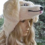 Czapka pies golden retriever 3d futerko - piesek