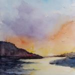 Pejzaż-akwarela A4. - 