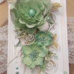 Kartka z zielonym kwiatem - Z przodu