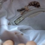 Mały workoplecak beżowo-szary baranek - 