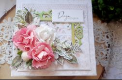 Kartka z zieloną ramką