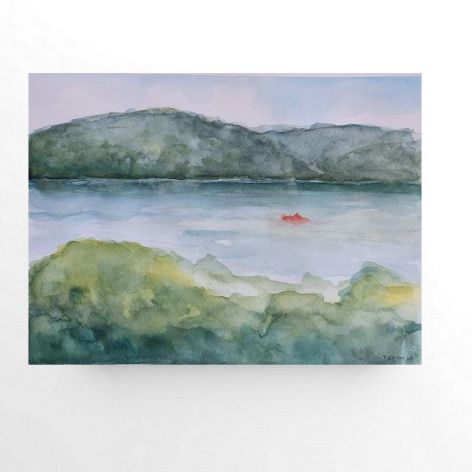 Jezioro -akwarela formatu 18/24 cm 