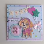 Personalizowana kartka na urodziny Paw Patrol Skye - Personalizowana kartka na urodziny Paw Patrol Skye