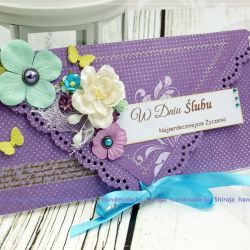 Kopertówka z okazji ślubu-wrzosowy ogród