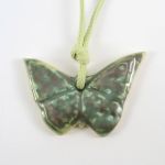 Wisior ceramiczny motyl - biżuteria artystyczna, biżuteria ręcznie robiona,