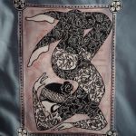 Ręcznie malowana torba tote shopper YOGA - prezent dla przyjaciółki