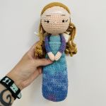 Kolorowy Anioł Stróż lalka maskotka handmade - anioł ręcznie robiony