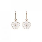 Delikatne kolczyki Fleur kwiatki, pozłacane. - 