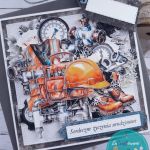 Kartka urodzinowa dla hydraulika, męska kartka urodzinowa - Kartka z kopertą i etykietką