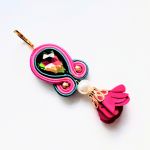 Hot Pink kolczyki sutasz - 