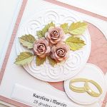 Kartka ŚLUBNA z różyczkami #1 - Kartka na ślub z różowymi różami