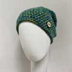 Gruba czapka beanie smerf kolorowa szydełkowa 2 - dziergana czapka