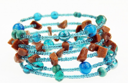 bransoletka- piasek pustyni w turkusach