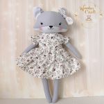 Lisek Pola przytulanka w sukience beż bordo - 