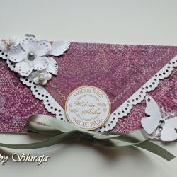 Kopertówka z okazji ślubu-'ametyst i srebro''