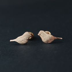 Kolczyki wkrętki ptaszki - Rose Gold