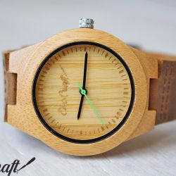 Drewniany damski zegarek BAMBOO GREEN