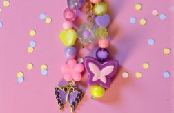 Motylkowy fioletowo kolorowy breloczek