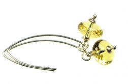 Srebro Cytryn kolczyki