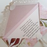 Kartka ślubna kopertówka - ażurowe serce - życzenia